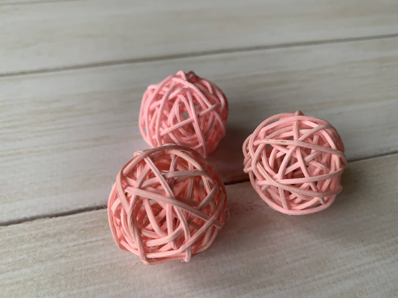 

Шар из ротанга, 3 см, розовый
