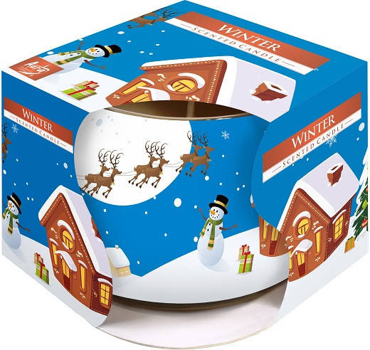 

Свеча ароматическая в стекле Bispol Зима 7 см (sn71s-01), Синий