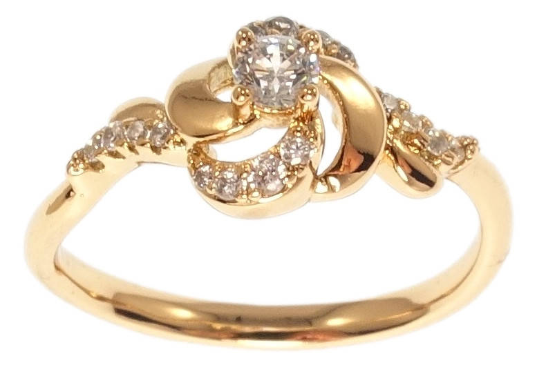

Кольцо Xuping Позолота 18K "Декоративный цветочек" р.17,17.5