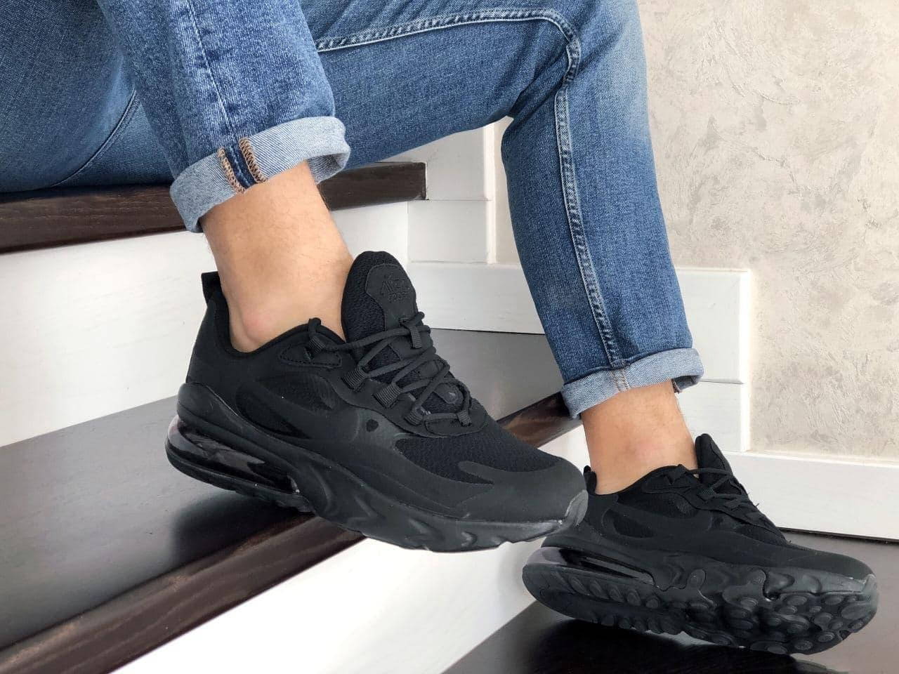 

Кроссовки мужские Nike Air Max 270 React черные 45-28 см, Черный