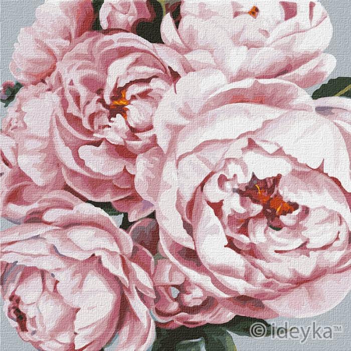 

Картина по номерам 40×40 см. Изящные пионы худ. Диана Тучс. Идейка. КНО3129