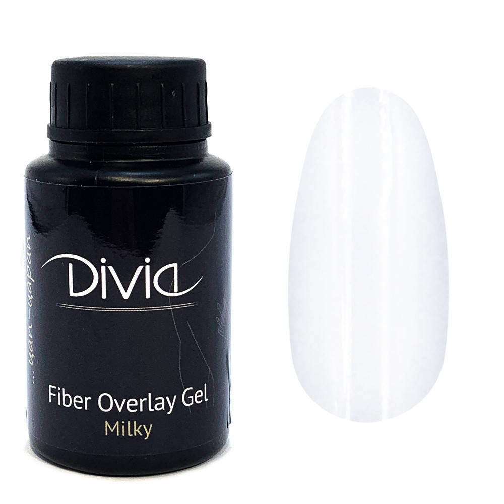 

Divia Базовое покрытие с волокнами Fiber Overlay Gel (FO23 - Milky), 30 мл
