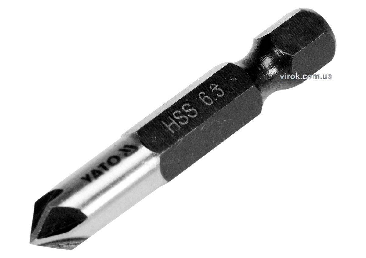

Зенкер конічний по металу YATO : HSS, Ø= 6.3 мм, l= 40 мм, 5 пругів, HEX- 1/4"