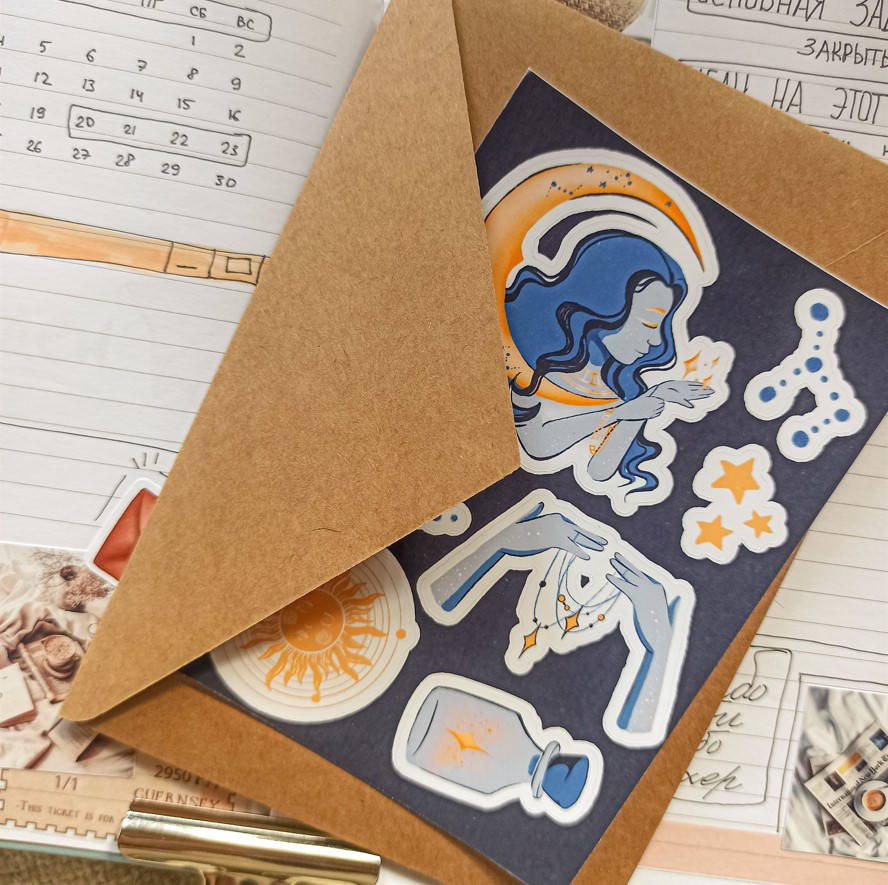 

Мини-сет стикеров Луна, Красный