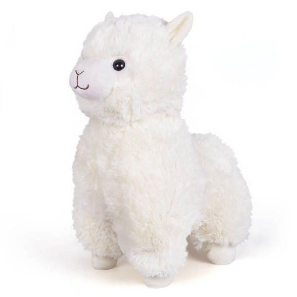 

Мягкая игрушка Альпака лама белая 38 см FANCY