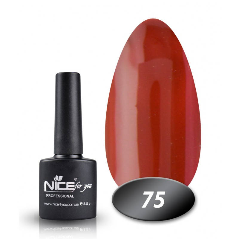 

Гель лак Nice for you 075 красное дерево 8,5 мл