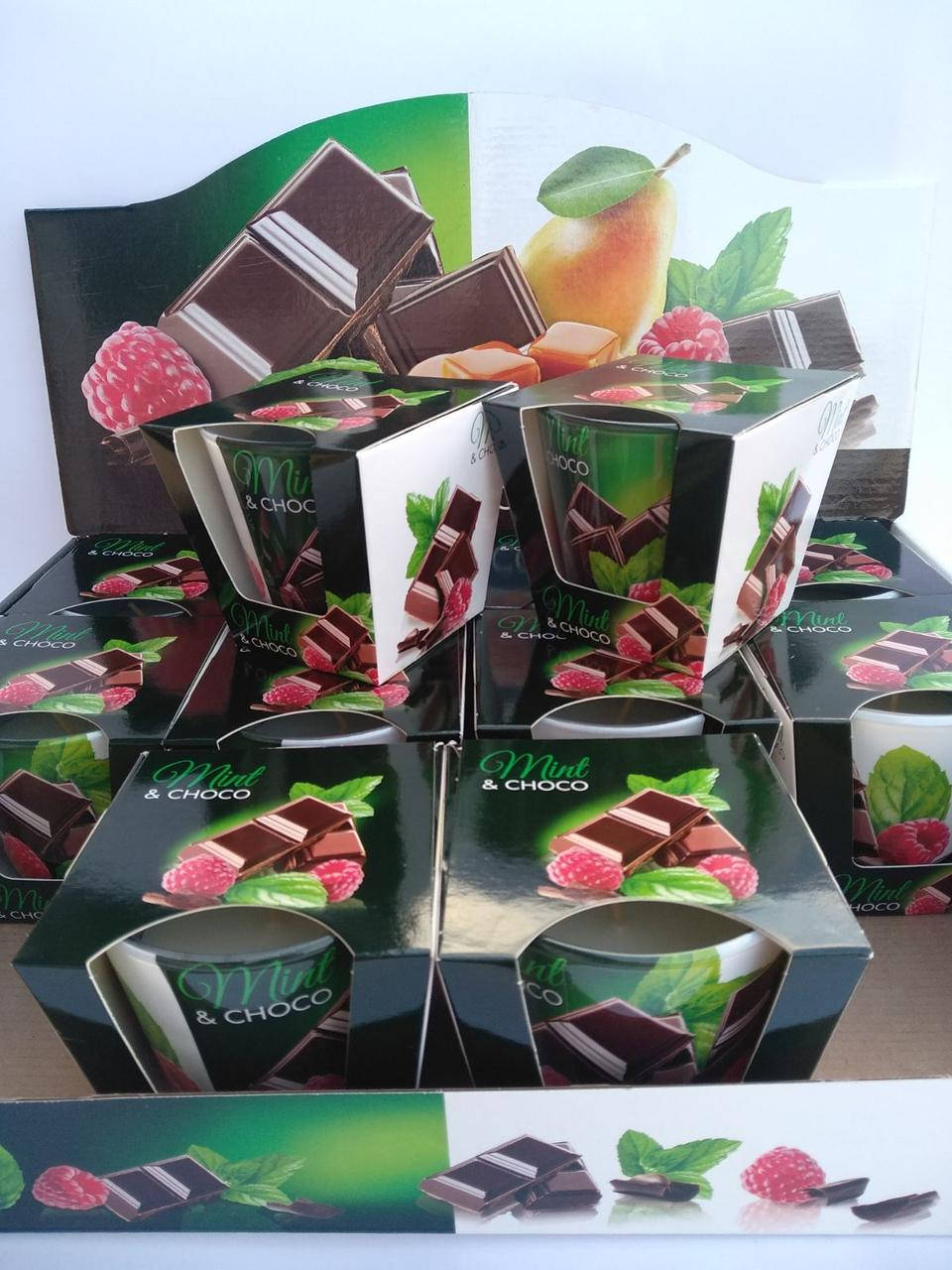 

Свечи Bartek ароматизированные в стакане Малина и Шоколад, Белый