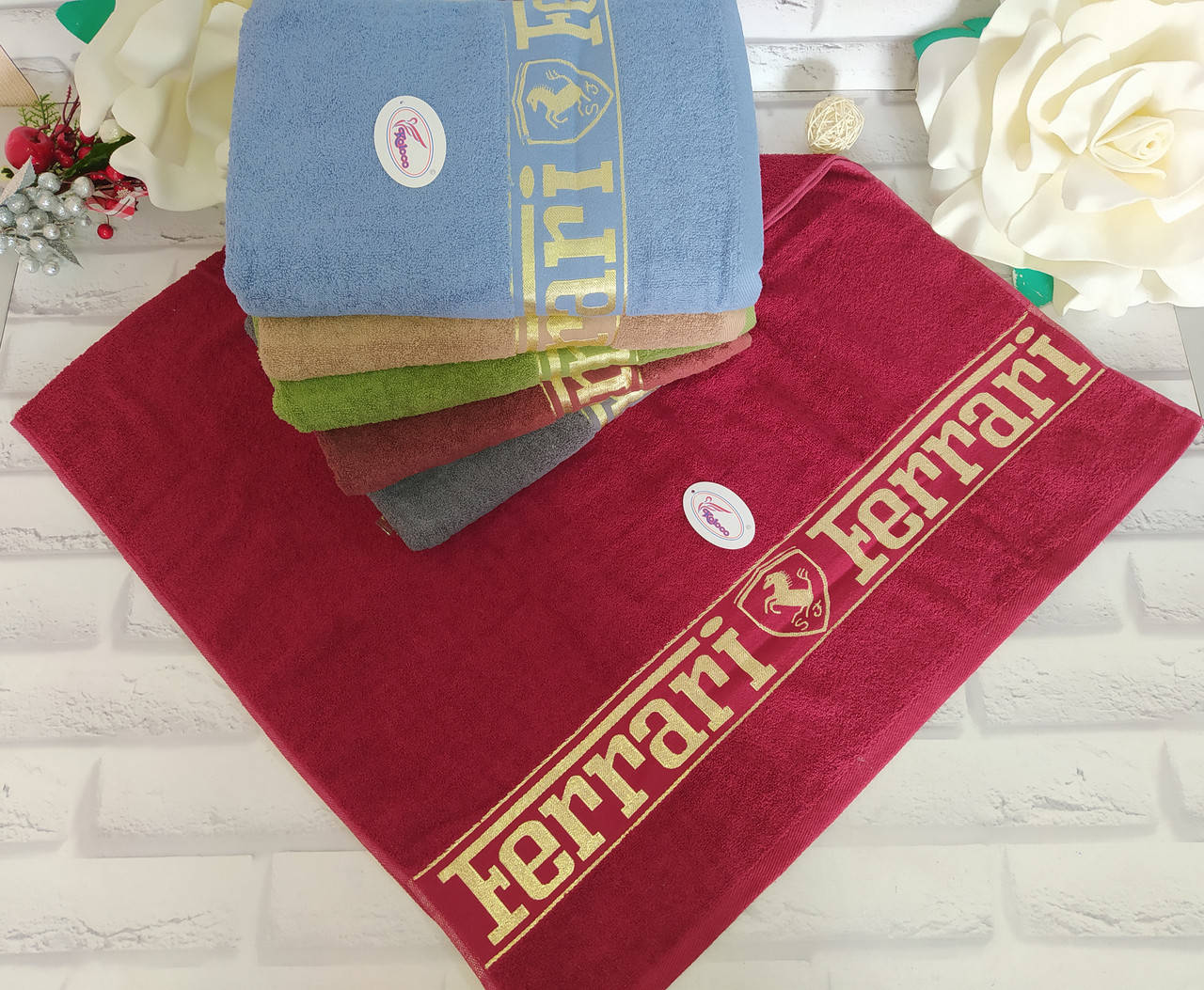 

Полотенце банное 70x140 размер махра Koloco П-7301, Разные цвета