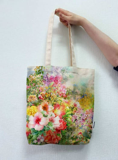 

Экосумка шоппер 4Profi "Colorful Flowers" двунитка (хлопок) белая 25123, Белый