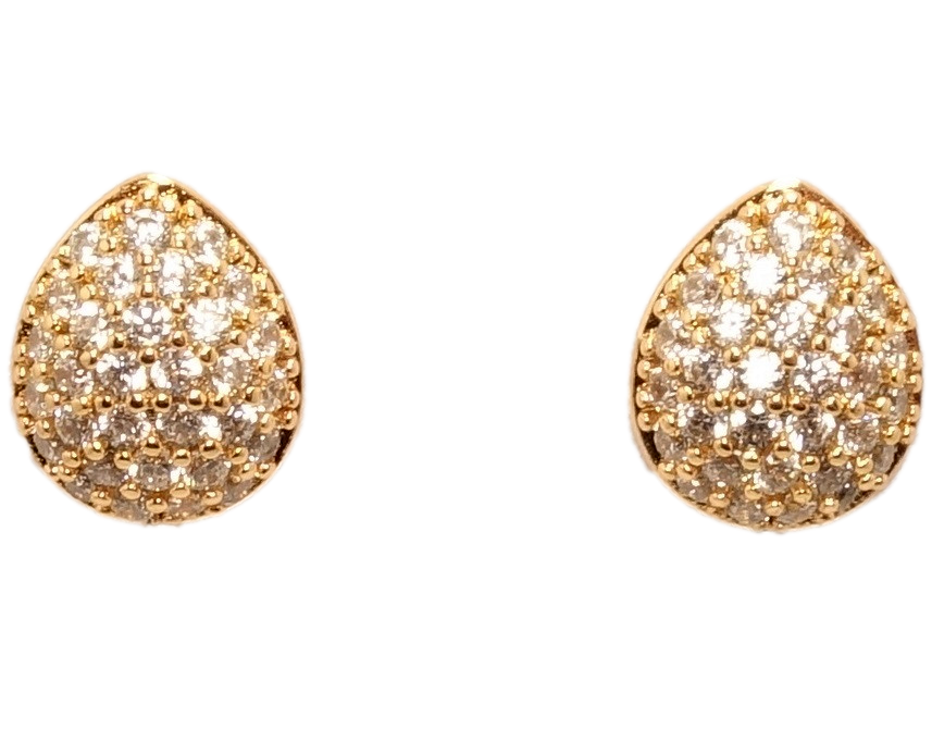 

Серьги Xuping Позолота 18K гвоздики "Выпуклые капли с инкрустацией цирконием"