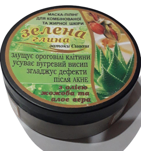 

Маска-пилинг с зеленой глиной маслом жожоба и алое вера 150 мл