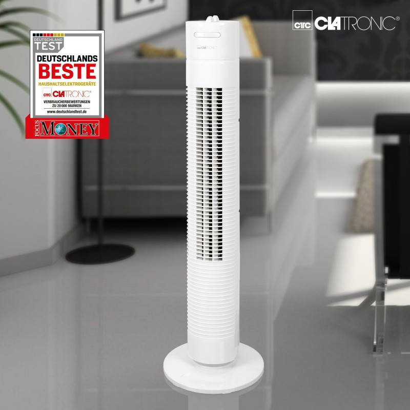 

Вентилятор колонный Clatronic TVL 3770W 78cm, мощность 35вт, белый