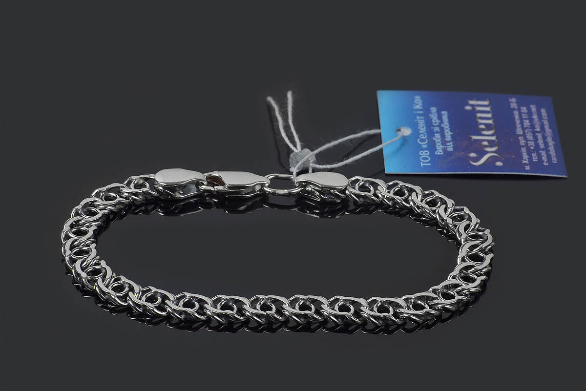 

Серебряный браслет Арабский бисмарк 20 cм