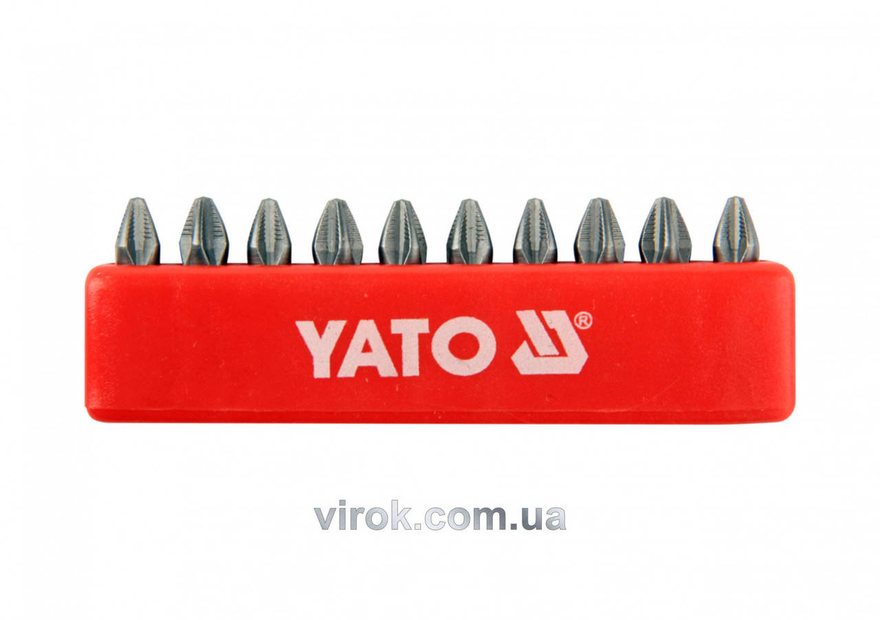 

Насадка отверточная YATO 1/4" крестовая PН2 х 25 мм 10 шт YT-0475