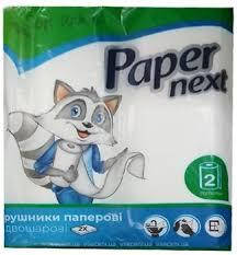 

Рушники паперові Paper Next 2шар. 2рул/ білі целлюлоза