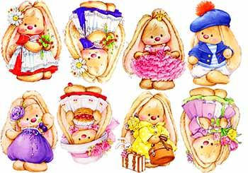 

Вафельная картинка "Зайки" А4, 20х30 см