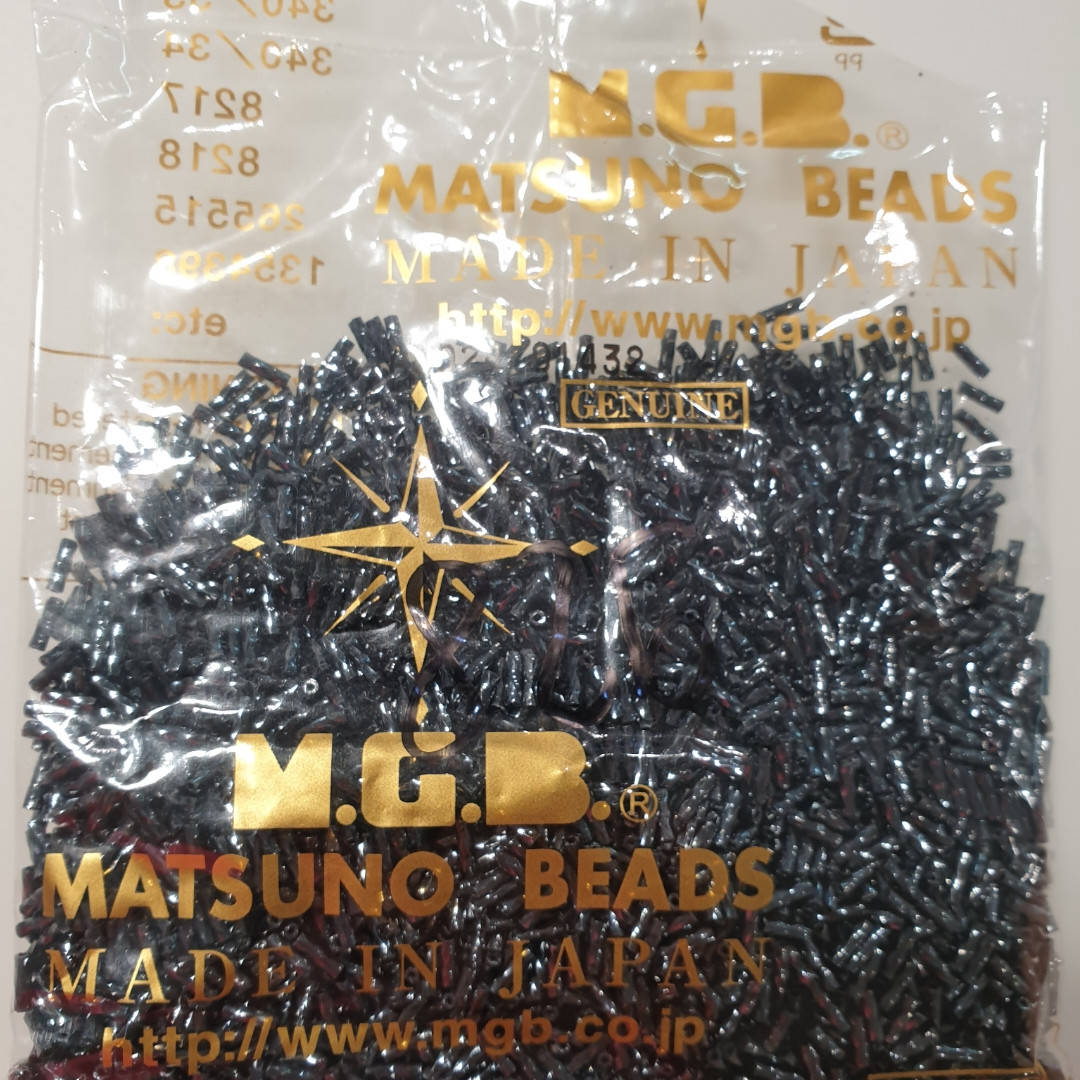 

Стеклярус витой Matsuno JET HEMATITE 928 SP-6mm 100гр