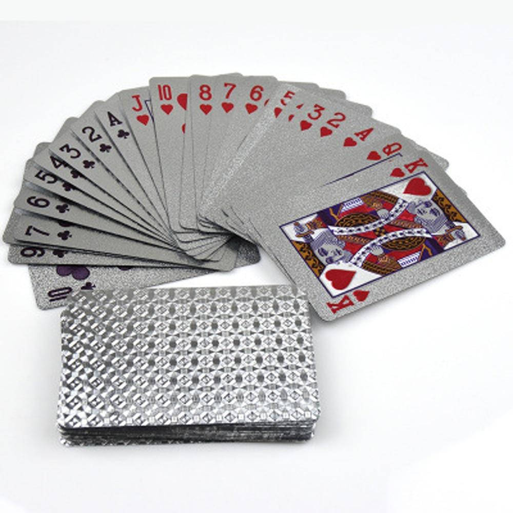 

Игральные карты серебряные Poker Silver водонепроницаемые с джокером 54шт