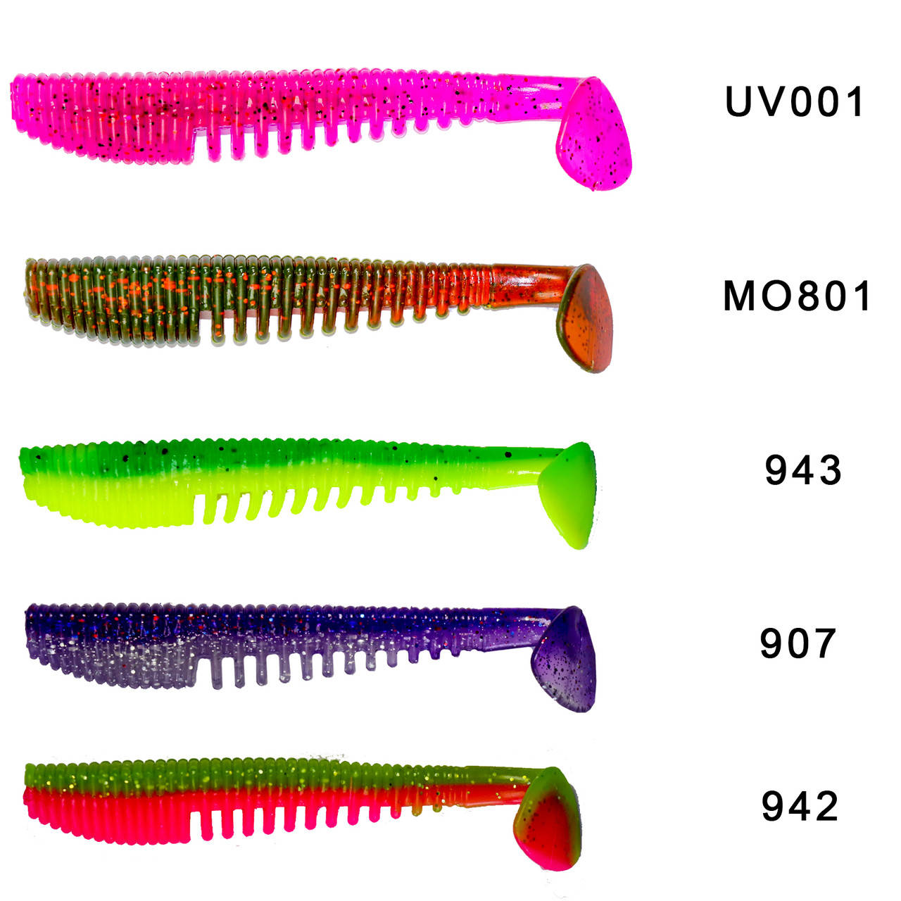

Силіконові приманки Basic LURES Sovereign 4inc.10см 5шт Колір MO801