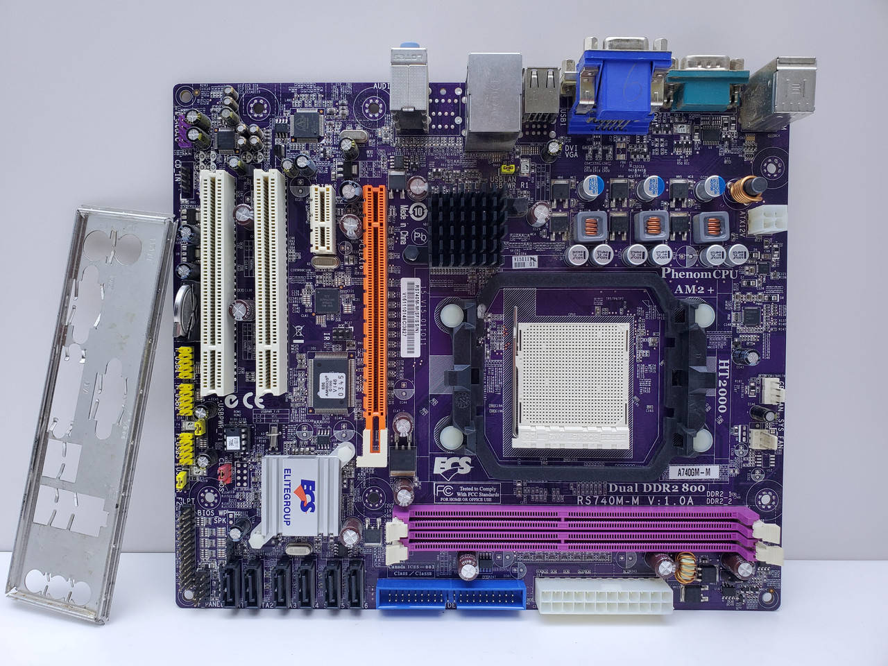 

Материнская плата ECS RS740M AM2+ DDR2