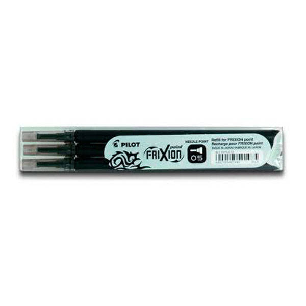 

Стержни Pilot Frixion 0,5 мм, черные, 3 шт, Черный