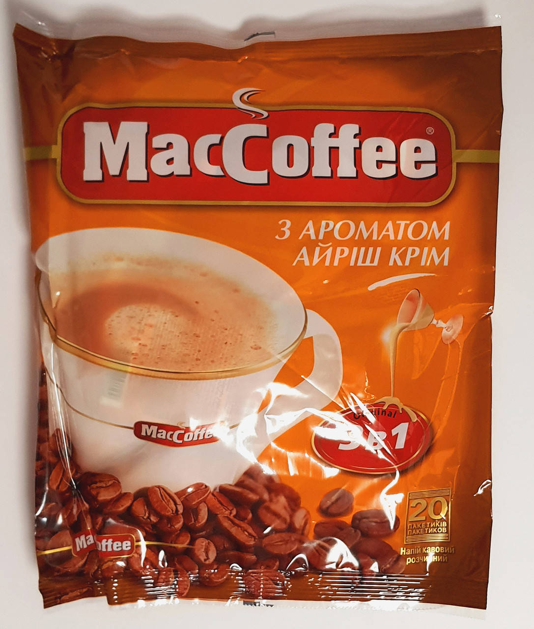 

Кофе "MacCoffee" Маккофе 3в1 с ароматом "Айриш крем" 20 стиков