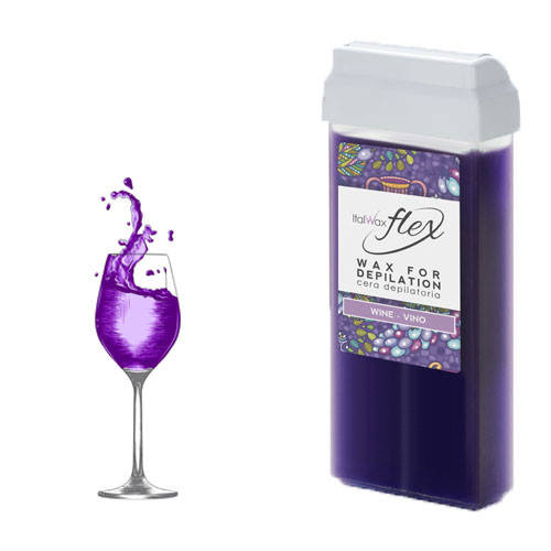 

Теплый воск кассетный для депиляции восковая кассета картридж ItalWax FLEX 100 г, Wine - Вино