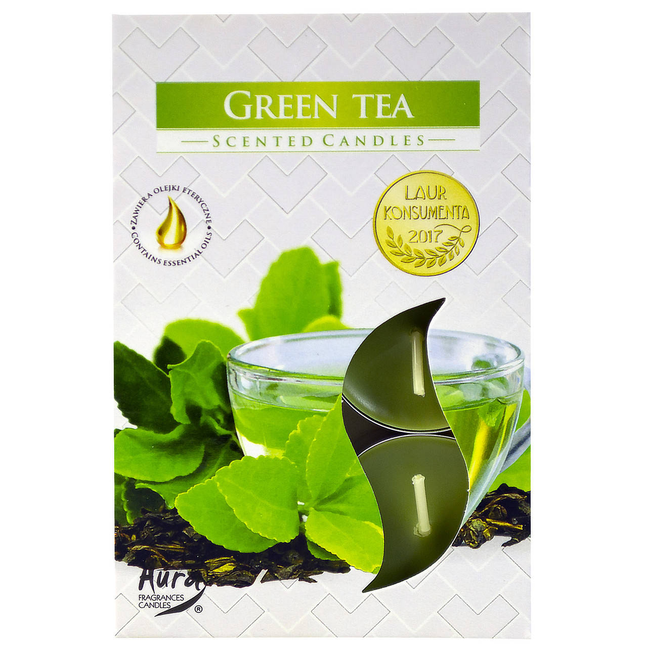 

Свеча таблетка ароматическая Green tea, Bispol. В наборе 6 штук. Польша., Оливковый