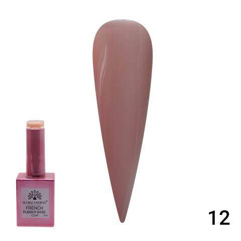 

Камуфляжная база для гель лака френч, Rubber Base Coat French Global Fashion