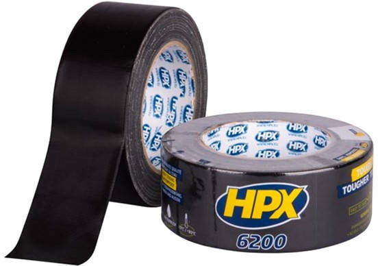 

Армированная клейкая лента (скотч) HPX 6200 черная 50мм х 5м (art. CS5005)