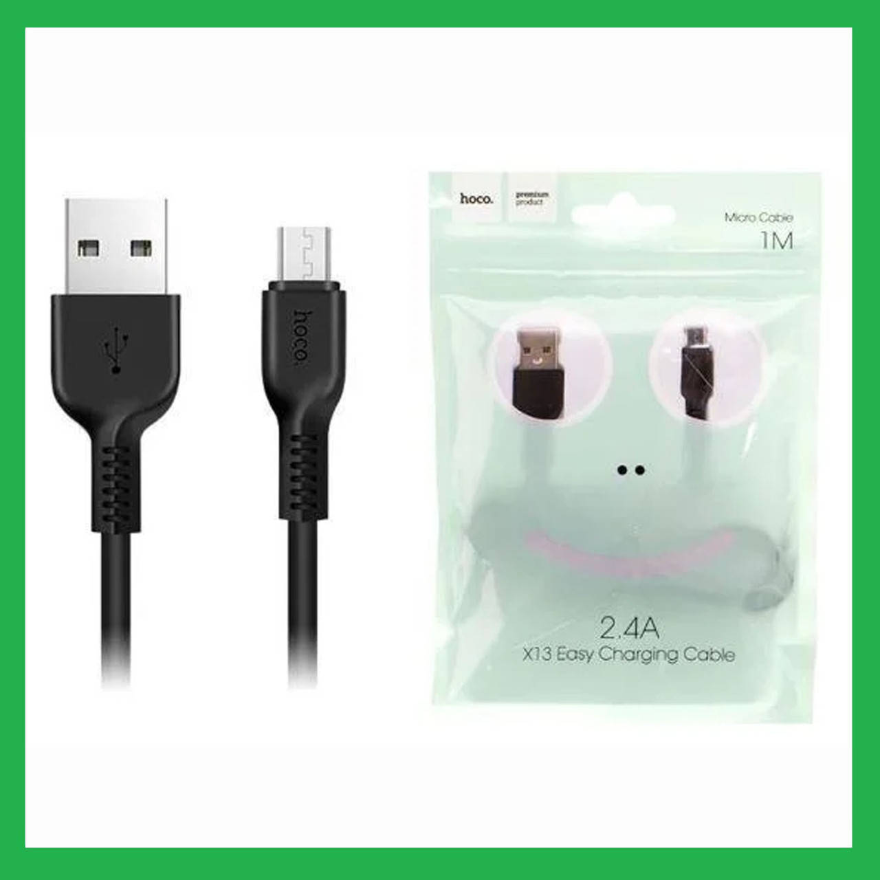

Кабель microUSB Hoco X13 Easy Charge 1м (2.4A) черный