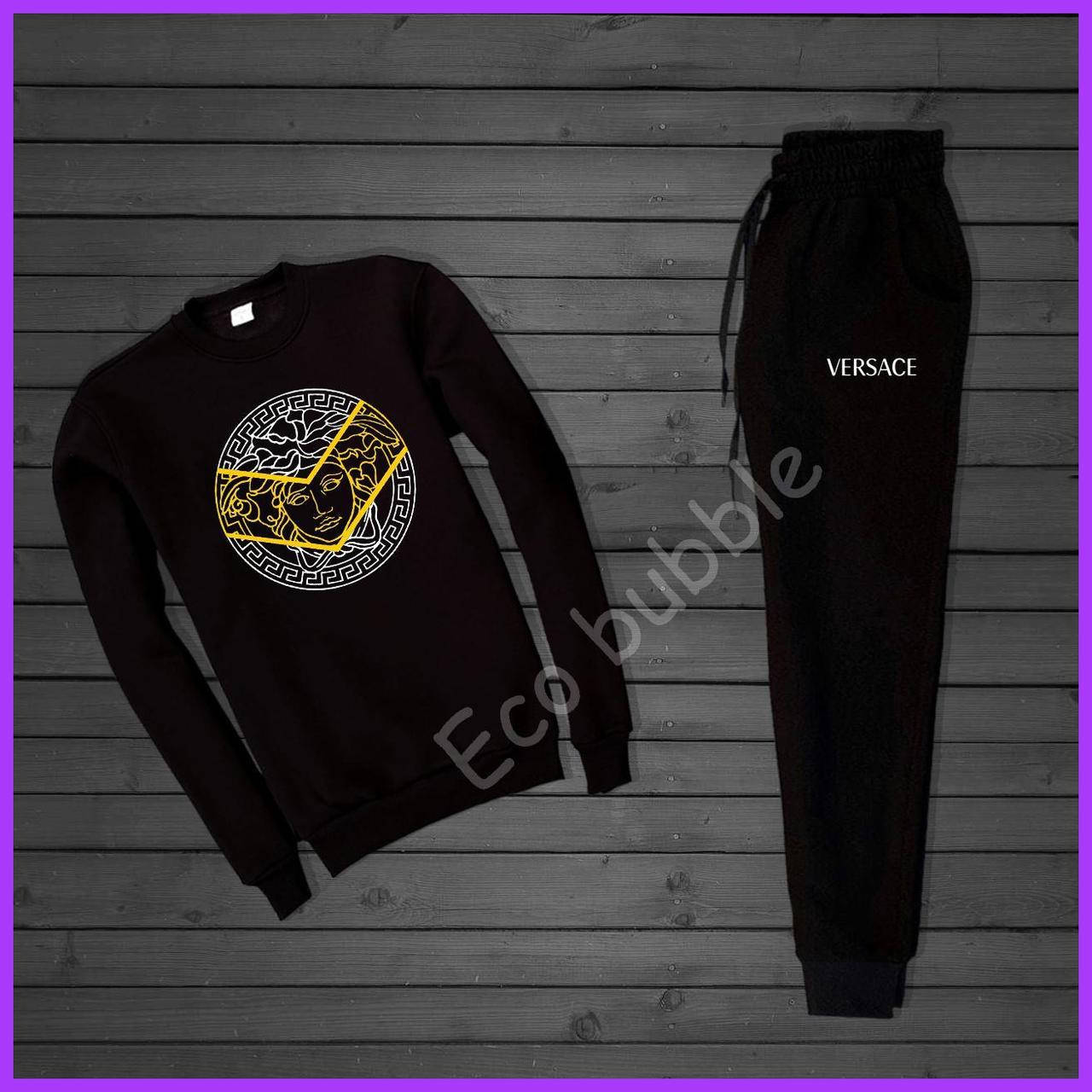 

Мужской спортивный костюм VERSACE Толстовка и штаны, Черный