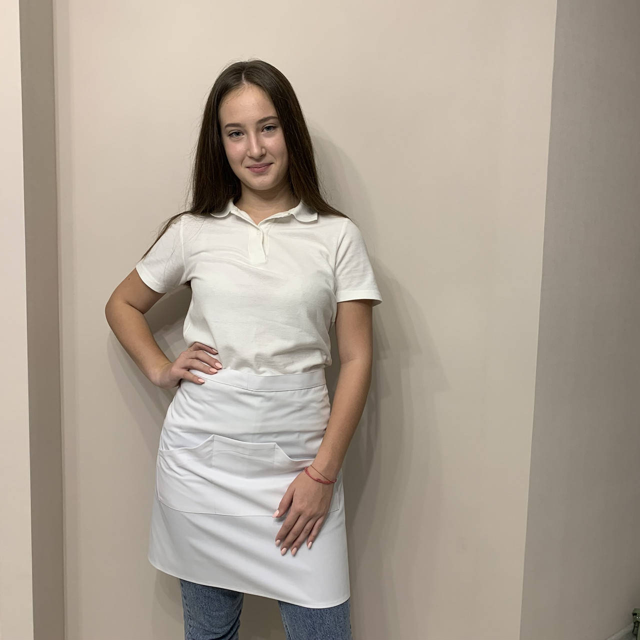 

Фартук официанта СОМЕРСЕТ короткий белый