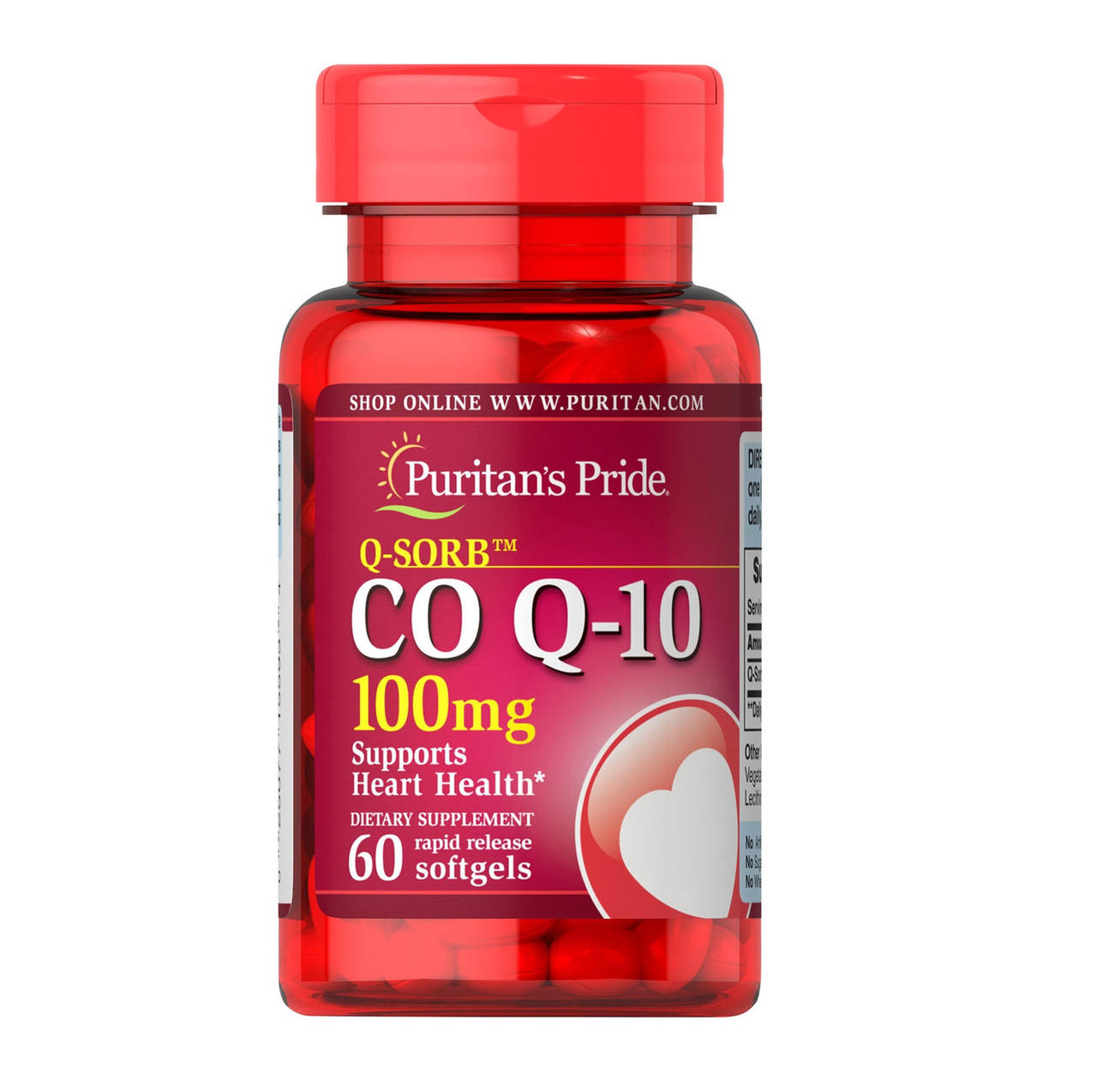 

Коэнзим Puritan's Pride Q-SORB™ Co Q-10 100 mg 60 капс.