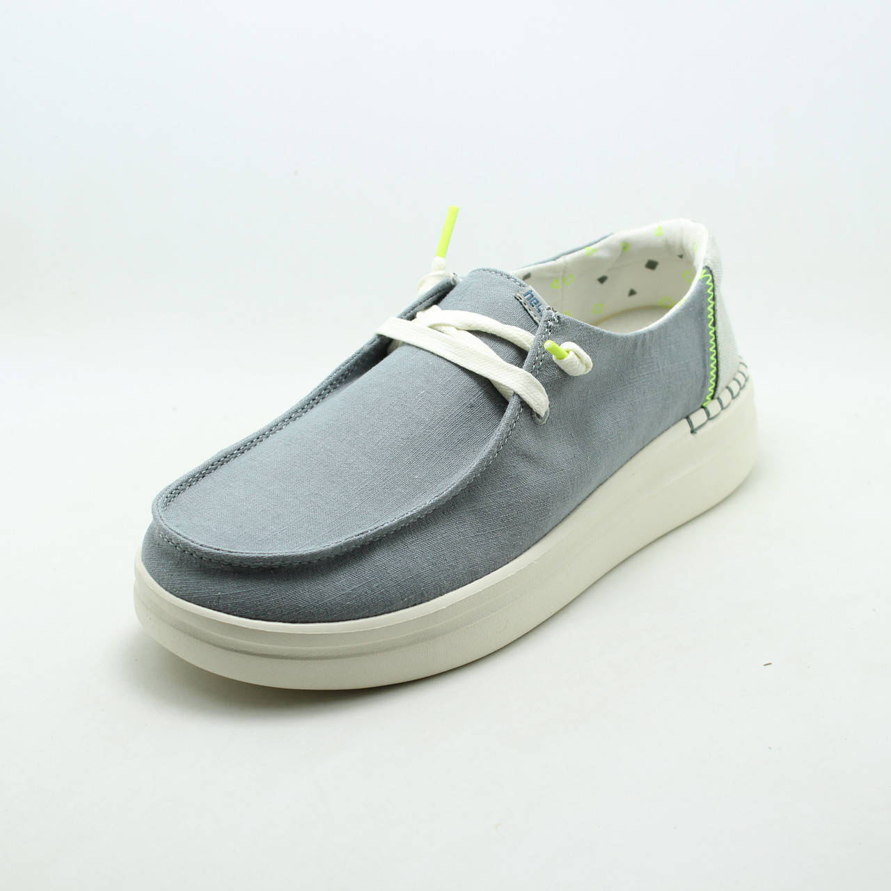 

Летние женские туфли топсайдеры Hey dude Chambray Abyss Blue голубые, последний размер 38