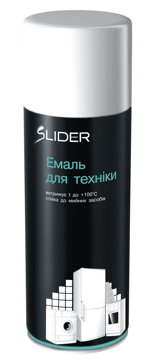 

Аерозольна фарба для побутової техніки Lider белая 400 мл, Белый