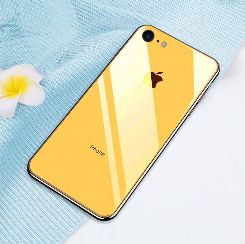 

Стеклянный чехол для Iphone 6+ / 6s+ Plus Yellow