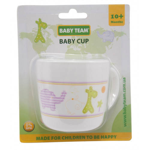 

Чашка дитяча Baby team, 250мл, 10+, арт. 6006, Белый