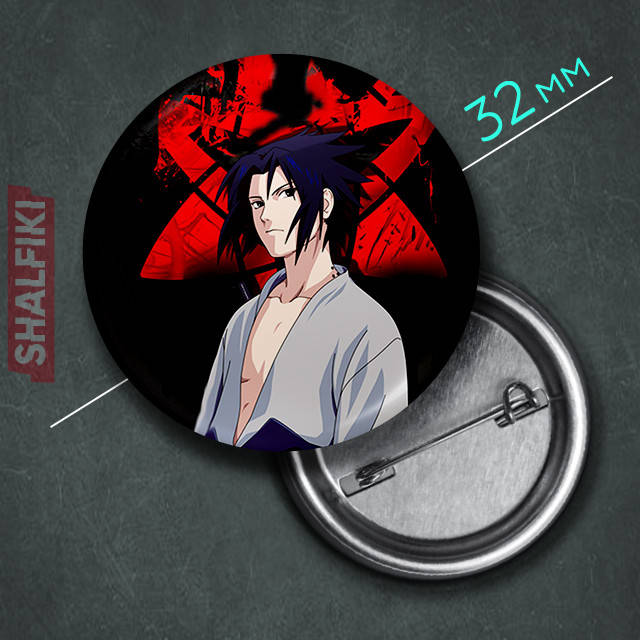 

"Саске Учиха (Наруто / Naruto)" значок круглый на булавке Ø32 мм