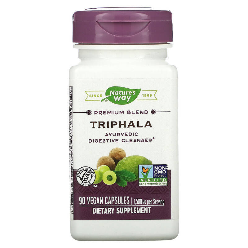 

Nature's Way, Triphala, смесь премиального качества, 500 мг, 90 вегетарианских капсул