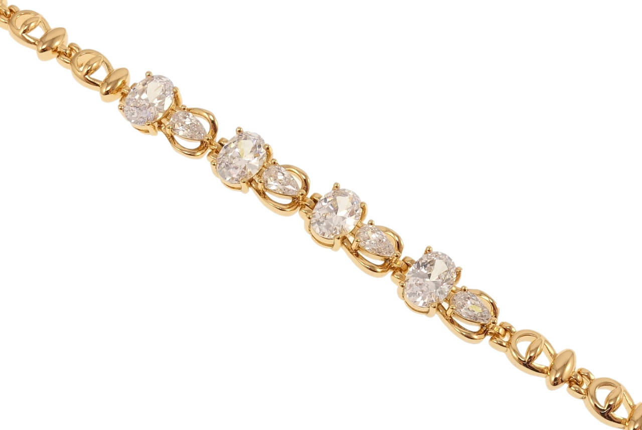 

Браслет XP Позолота 18K "Кристальная элегантность" длина с доп.замком 17,18.5см х 5мм