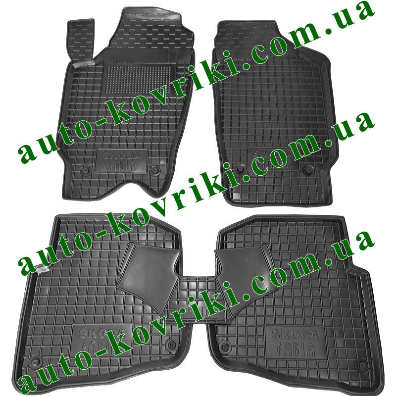 

Резиновые коврики в салон Skoda Fabia I (6Y) 2000-2007 (Avto-Gumm), Черный