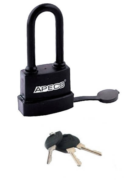 

Замок навесной APECS PDR-50-55L длинная дужка в резине