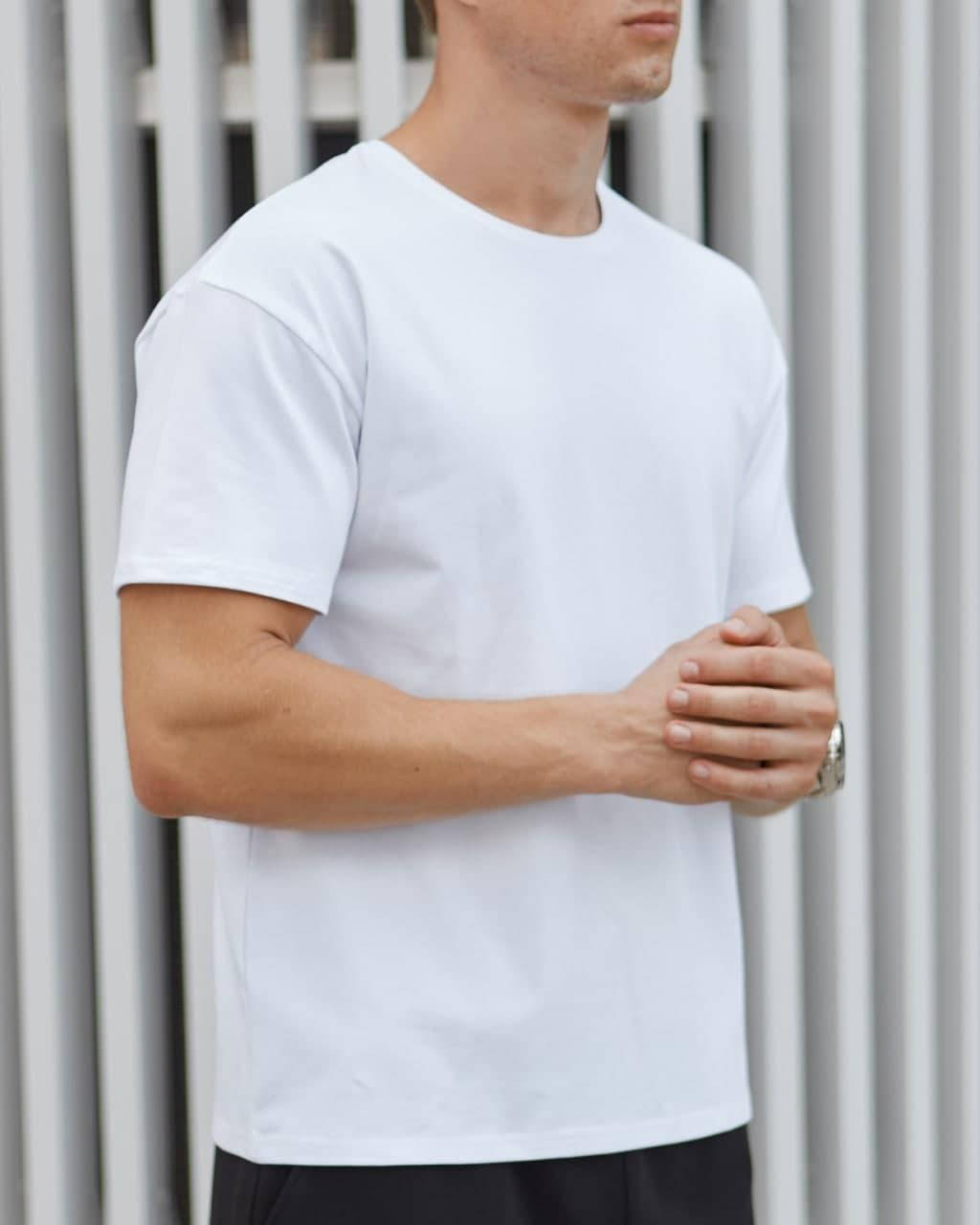

Футболка мужская базовая белая от бренда Тур размер S, M, L, XL L