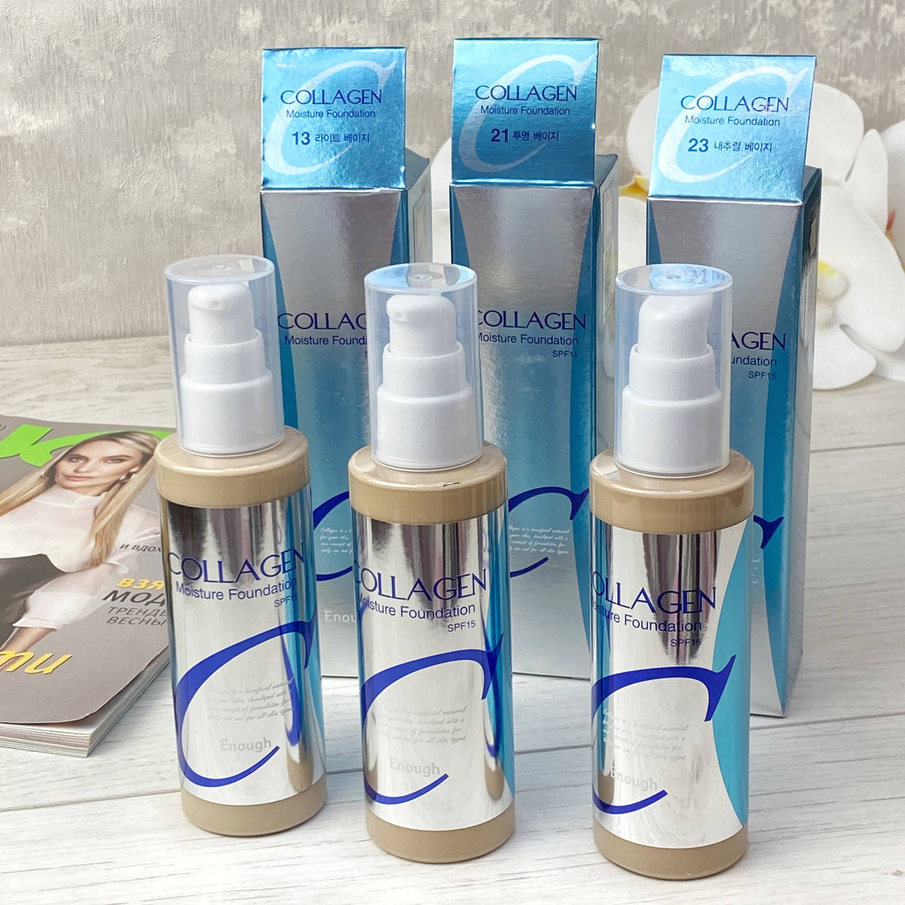 

Тональная основа Enough Collagen Moisture Foundation SPF15
