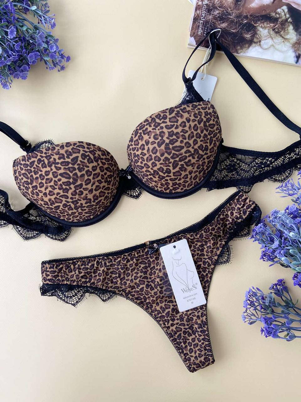 

75/80/85В Офигенный комплект женского нижнего белья, вдохновляющий бюстгальтер с пуш ап, трусики стринги, Коричневый