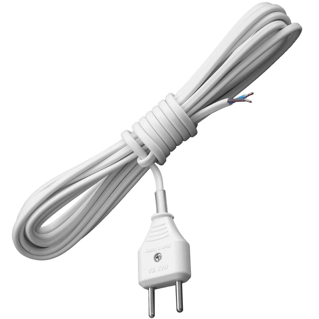 

Провод шнур сетевой с вилкой 5 м, Белый