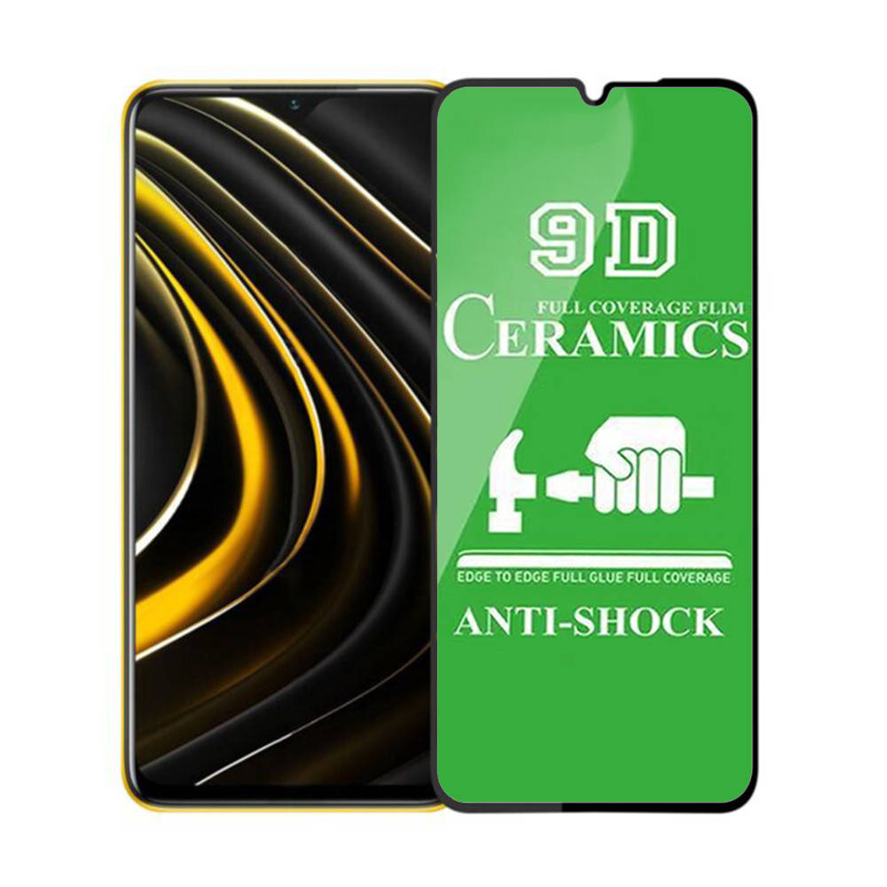 

Защитное стекло гибкое Ceramic для Xiaomi Poco M3/Redmi 9T Black, Черный