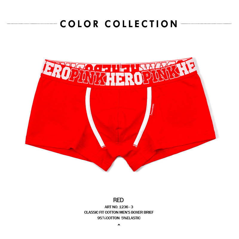 

Мужские трусы боксеры Pink hero (мужские хипсы транки), Красный