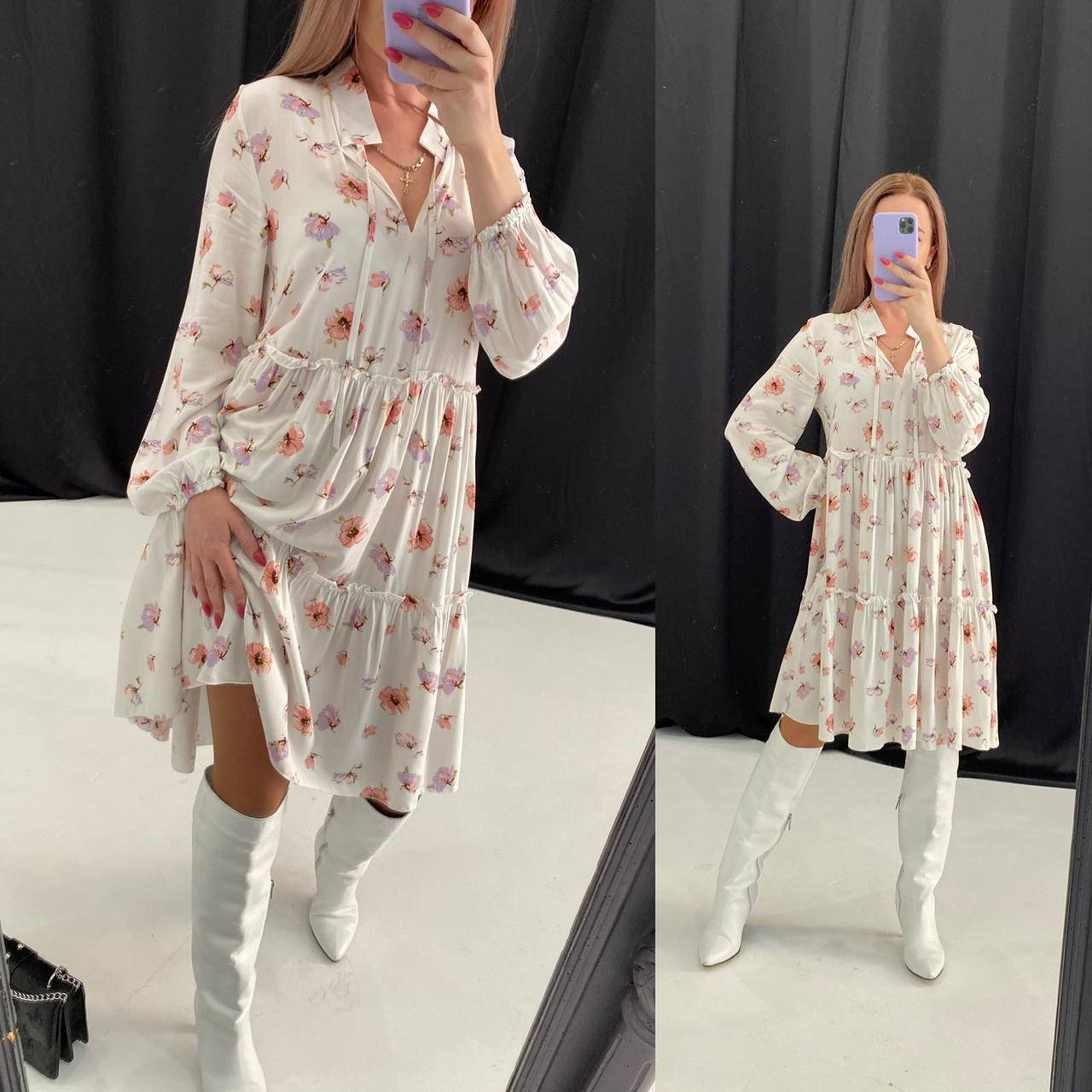 

Платье женское в цветок штапель с воротником 42-44; 46-48;50-52 "KABLOOKFASHION" от поставщика